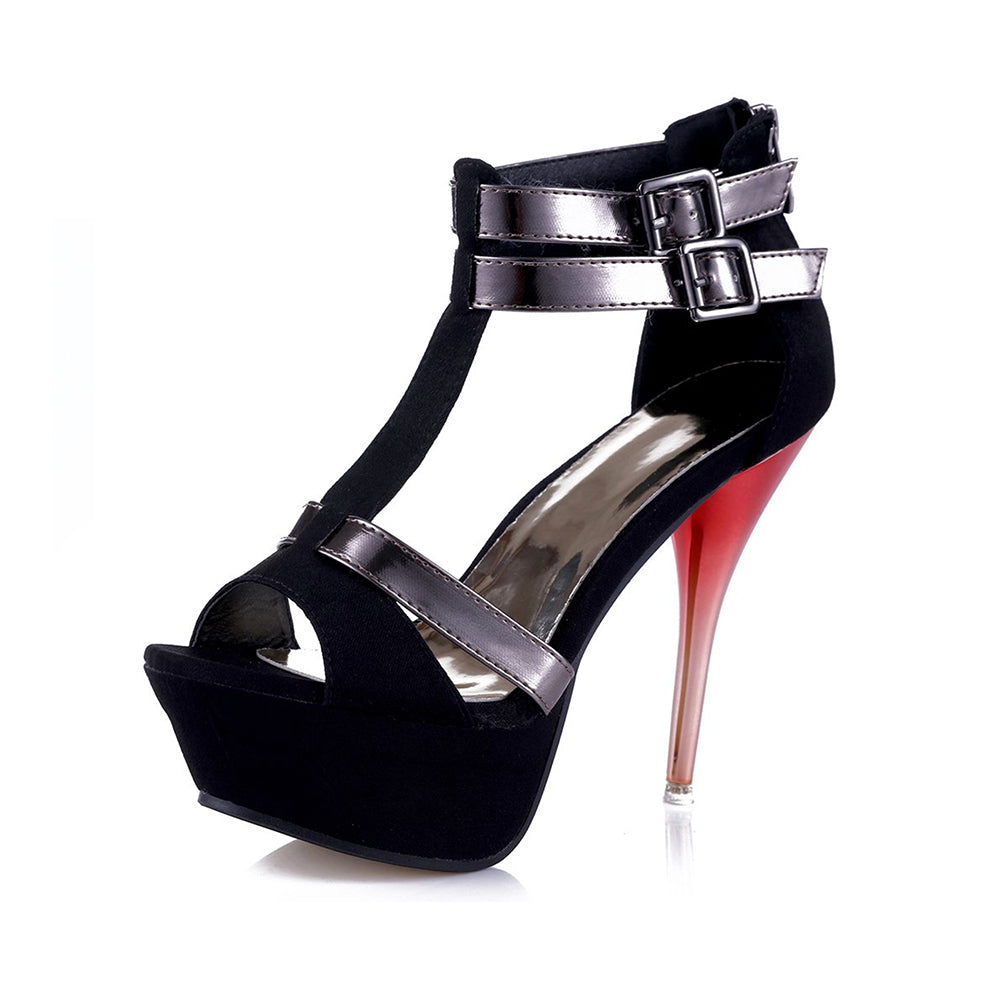 Open Toe Platform Strappy High Heel Shoes