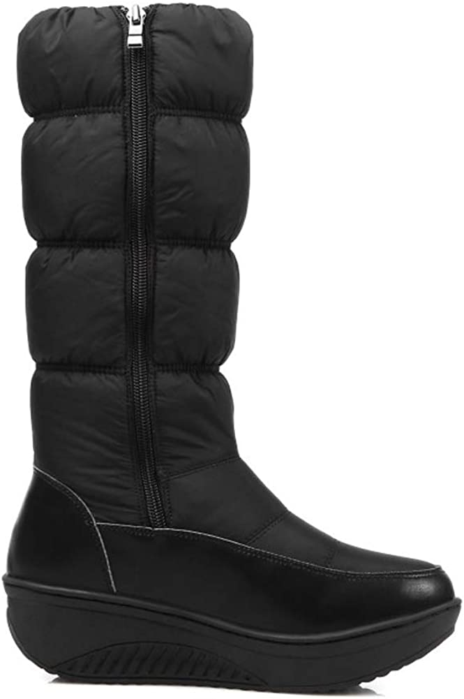 Women's Winter Snow Boots Mid-Calf Warm Boots Waterproof Wedge Comfort