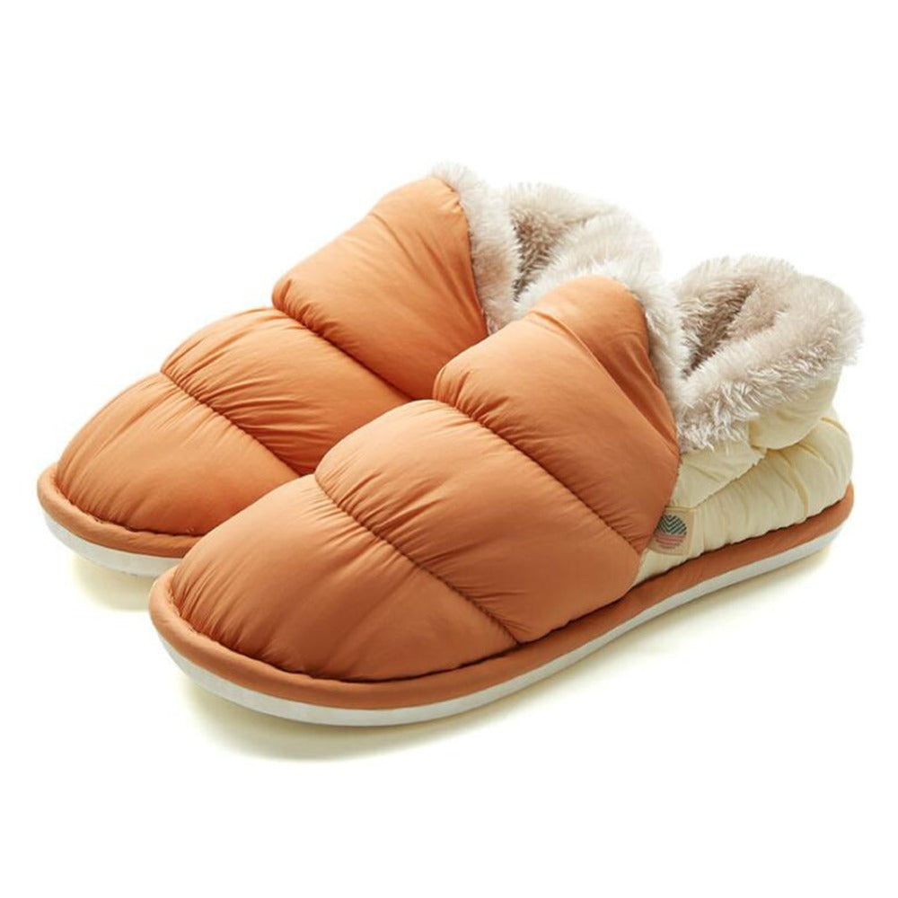 Women's Soft Fur Plush Slippers Waterproof Shoes