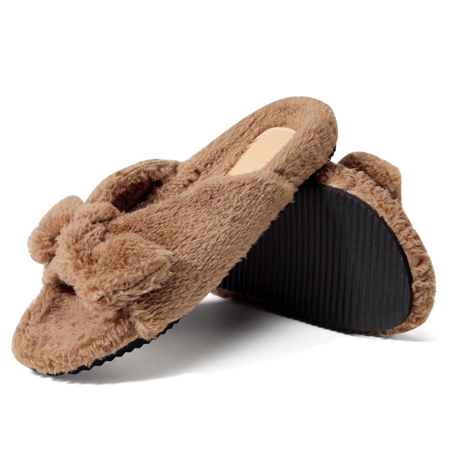 Open Toe Slipper With Anti-Skid - Soft Plush