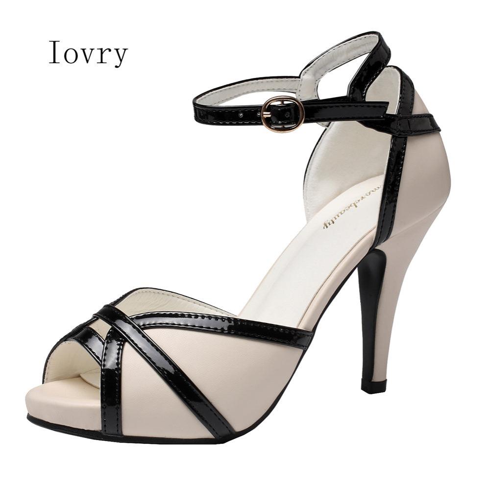 Open Toe Buckle High Heel Sandals