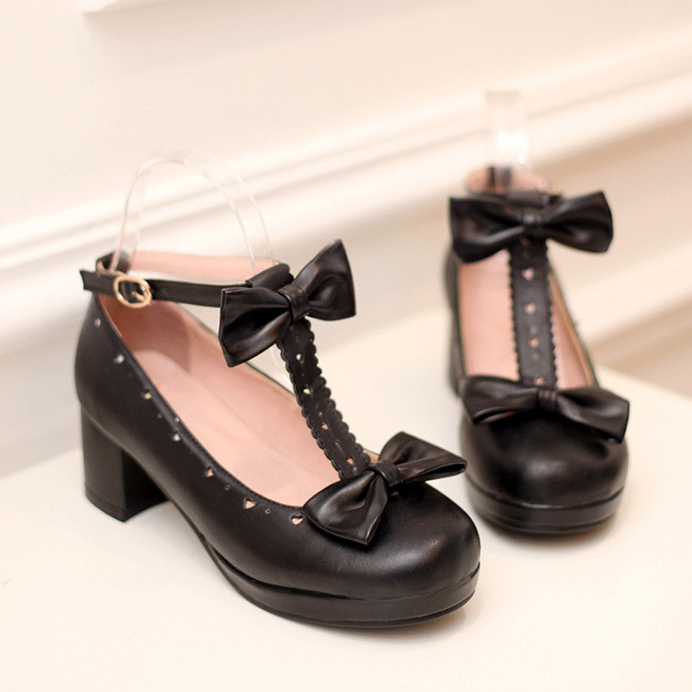 Lolita T-Straps Bows Shoes