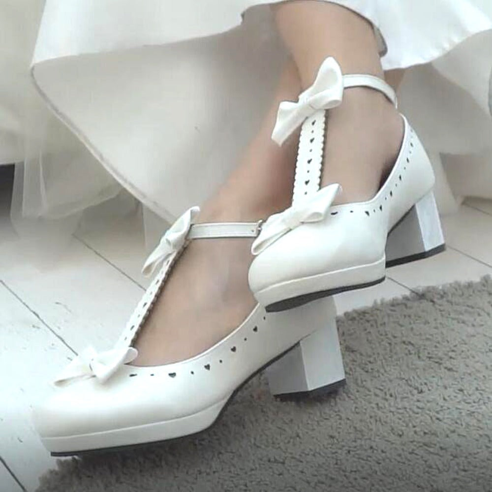 Lolita T-Straps Bows Shoes