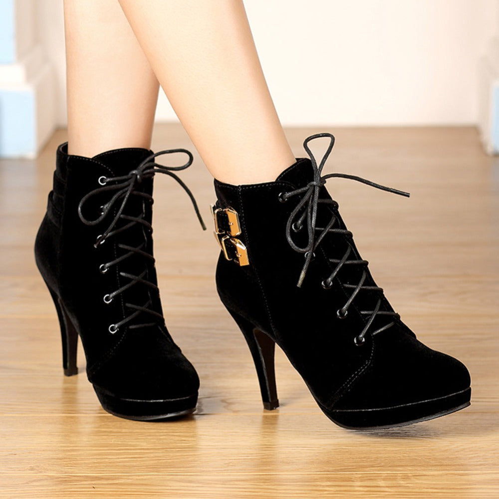 Lace Up Ankle Boots - Xmas Style