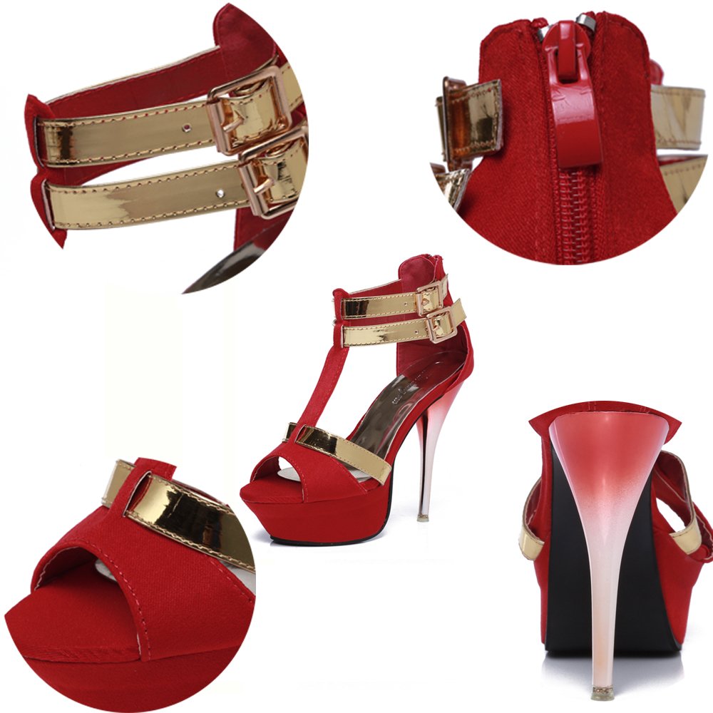 Open Toe Platform Strappy High Heel Shoes